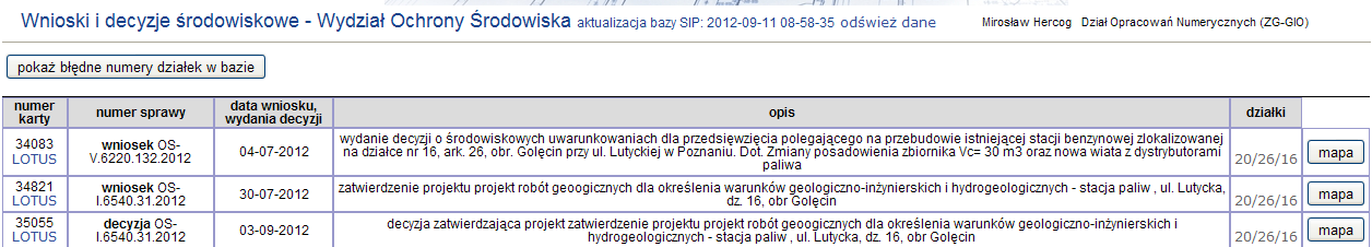 baza decyzji środowiskowych