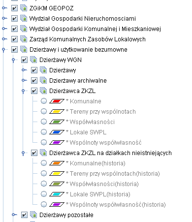 Dzierżawca ZKZL - miejsce w drzewie warstw przeglądarki.