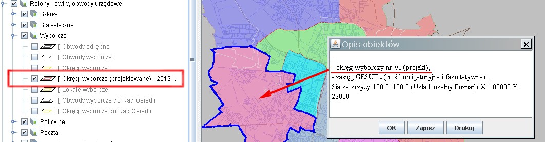 Położenie nowej warstwy w drzewku warstw