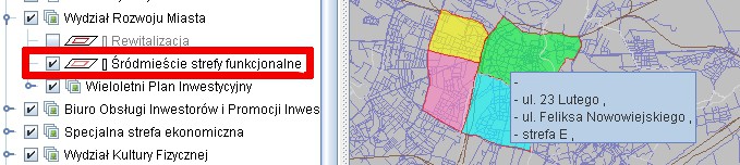 Położenie warstwy w drzewku warstw