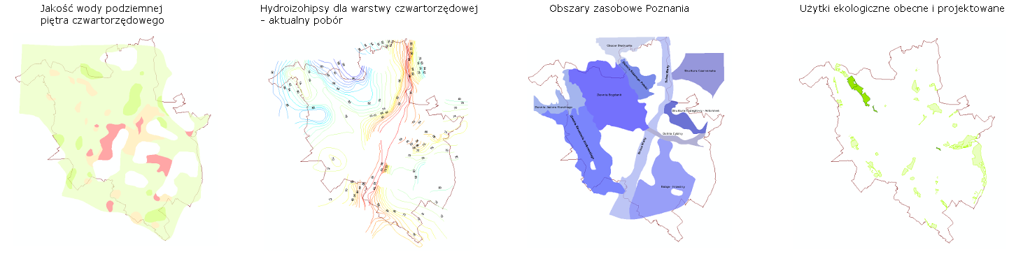 Przykładowe zmodyfikowane warstwy danych źródłowych